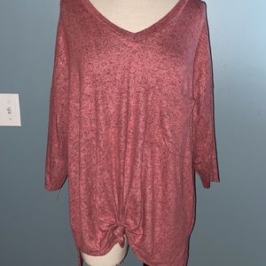 Coral Soft Sweater Like Top